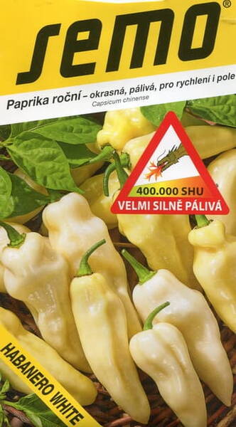 Terav pipar "Habanero White" : 400 000 SHU