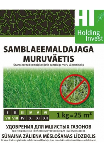"Green lawn without moss"