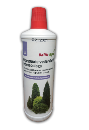 Liquid NPK fertilizer for conifers and rhododendrons, azaleas, blueberries