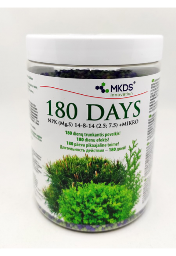 Komplext mineralgödselmedel med långvarig verkan för att mata barrträd och vintergröna växter "180 Days"