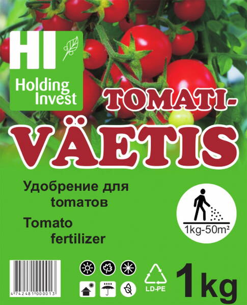 Mineral NPK fertilizer for tomatoes (chlorine-free)