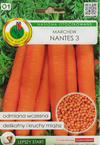 Porkkana "Nantes 3" (pelletoidut siemenet)
