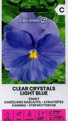 Pansy "Clear Crystals Light Blue"