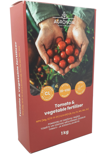 Mineraalilannoite tomaateille ja vihanneksille NPK (11-11-21) + 6 hivenaine (klooriton)