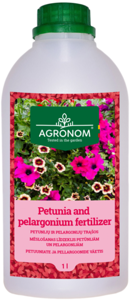 Petunia- ja pelargoniumlannoite NPK (5-5-8,5) + (B, Cu, Fe, Mn, Mo, Zn)