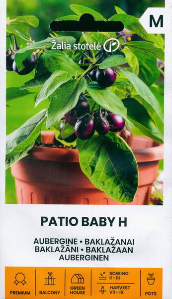 Baklažaan "Patio Baby" F1