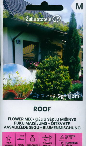 Flower lawn for roofs and slopes