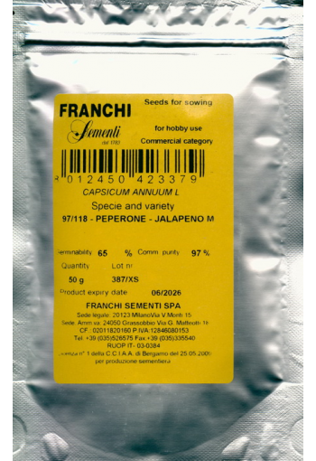 Het peppar "Jalapeno" (Chilipeppar, 5 000 SHU) (50,0 g)