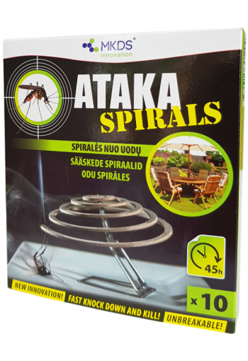 Insektsmedel för att bekämpa myggor "Ataka Spirals"