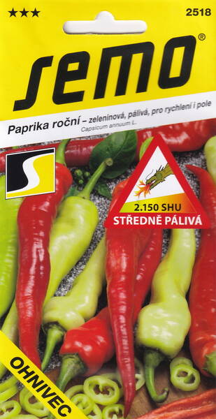 Chilipeppar "Ohnivec" : 2150 SHU