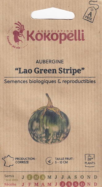 Baklažaan "Lao Green Stripe"