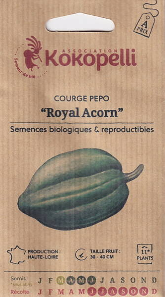 Тыква-акорн "Royal Acorn" (Желудевая тыква) Cucurbita pepo var. turbinata