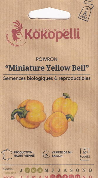Paprika "Miniature Yellow Bell"