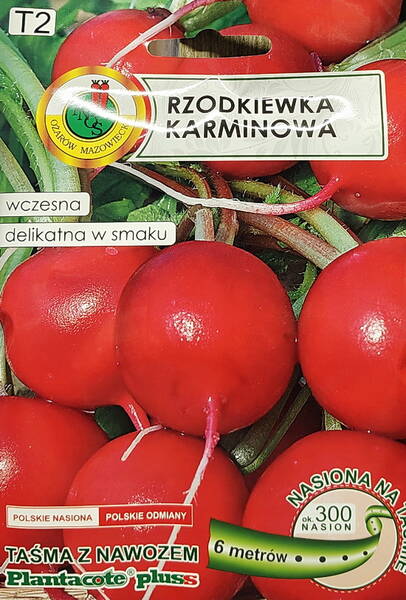 Radish "Karminowa" (seeds on tape with fertilizer)