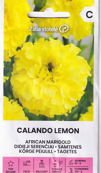 Бархатцы прямостоячие "Каландо Лимонные" Бархатцы прямостоячие "Каландо Лимонные"