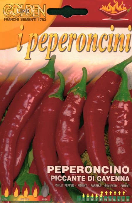 Hot pepper Piccante di Cayenna seeds buy online