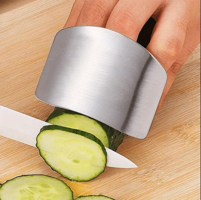 Finger guard when vegetables cutting, Защита пальцев из нержавеющей стали для резки овощей 